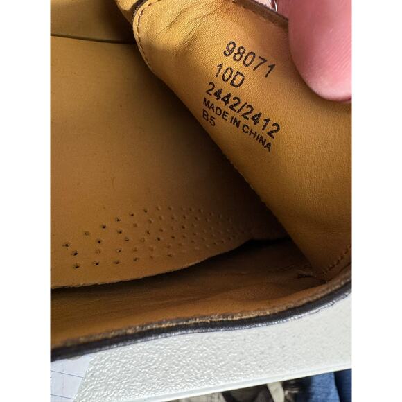 "LANDS END" Leather Black Buckle Shoe Size 10 Slip On Dress Shoes Mens - Picture 10 of 10